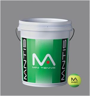 Mantis Mini Green Tennis Balls - 1 Bucket of 72 Balls